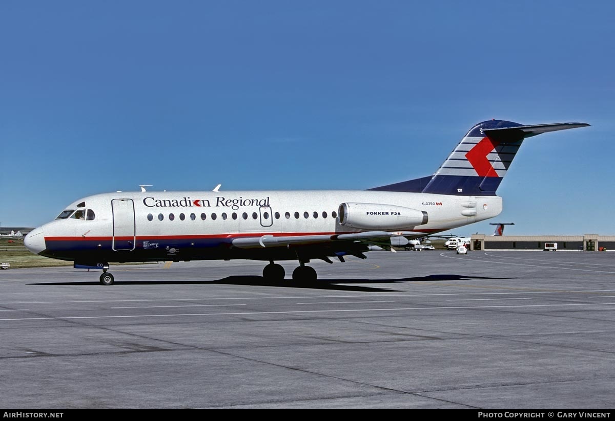 Aircraft Photo of C-GTEO | Fokker F28-1000 Fellowship | Canadian Regional Airlines | AirHistory.net #689178