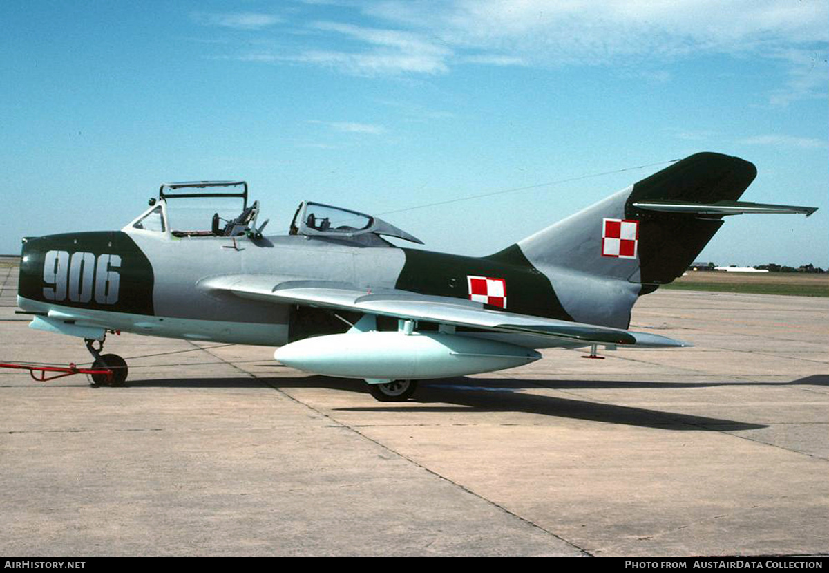 Aircraft Photo of VH-ADY / 906 | PZL-Mielec SBLim-2M (MiG-15UTI) | Poland - Air Force | AirHistory.net #689213