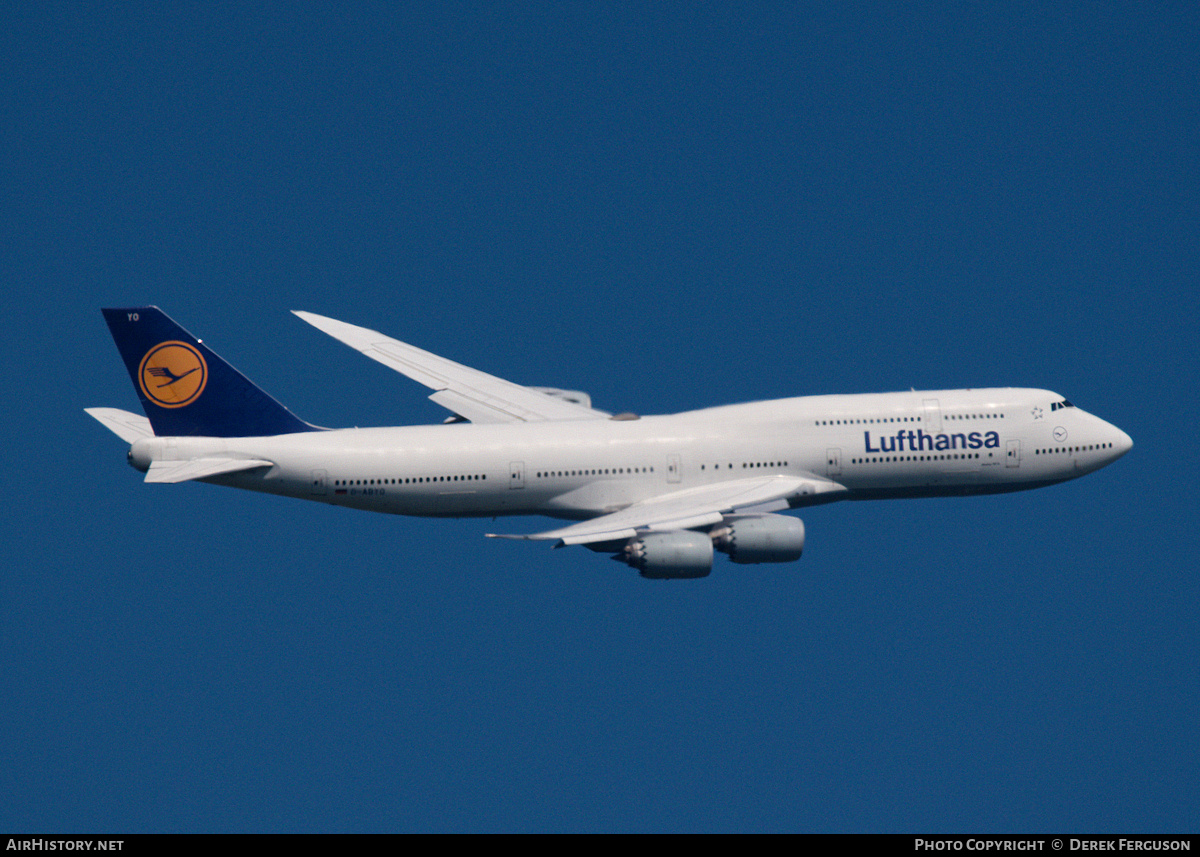 Aircraft Photo of D-ABYO | Boeing 747-830 | Lufthansa | AirHistory.net #689252