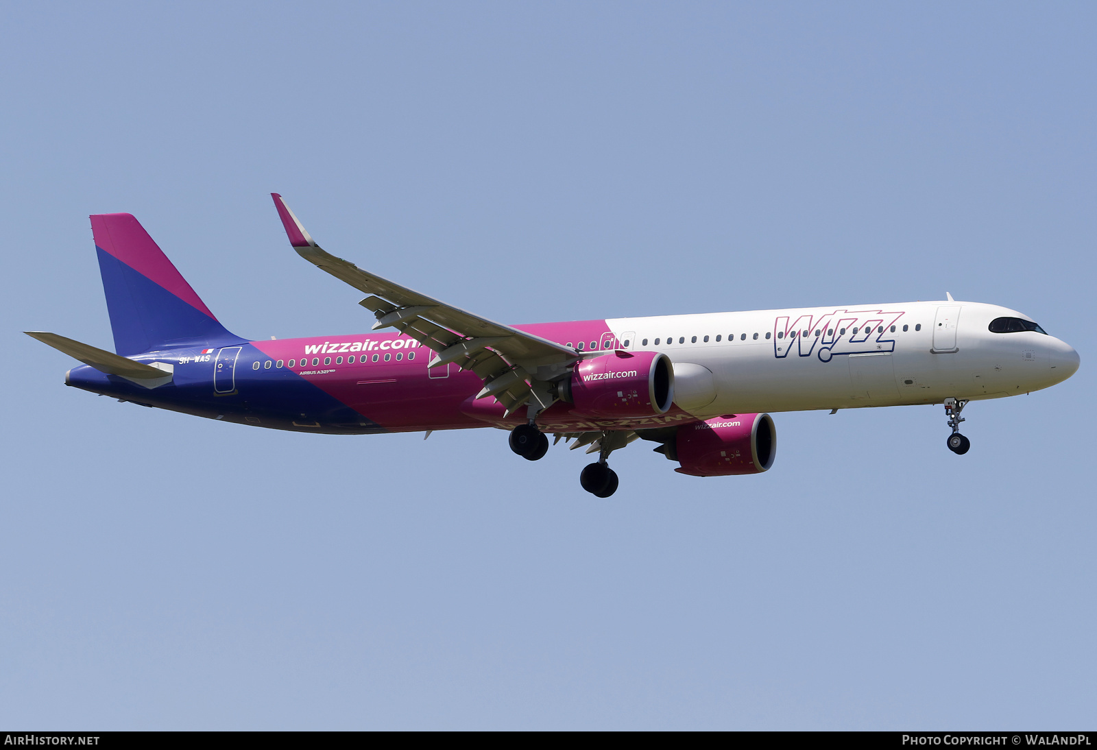 Aircraft Photo of 9H-WAS | Airbus A321-271NX | Wizz Air | AirHistory.net #689286