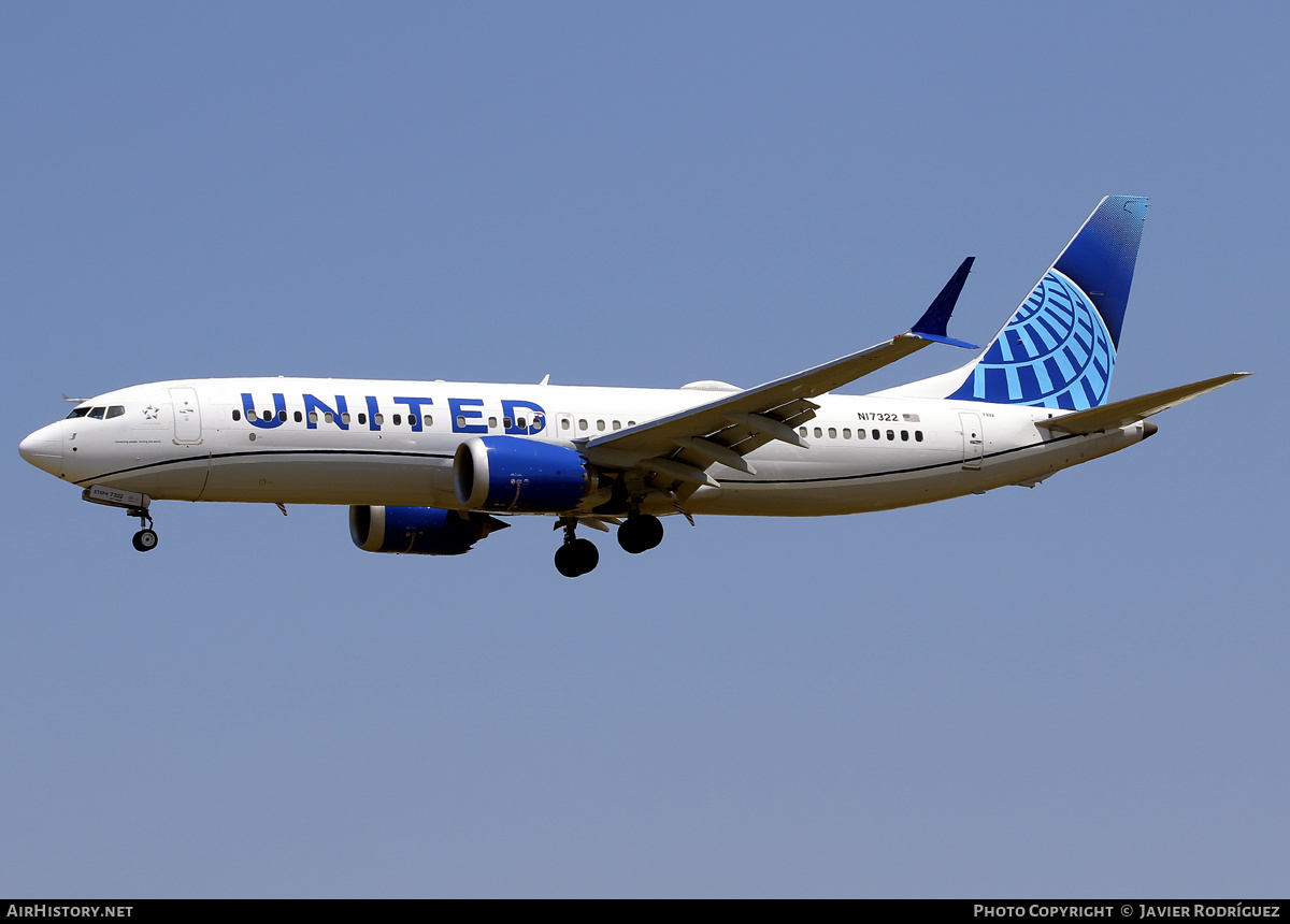 Aircraft Photo of N17322 | Boeing 737-8 Max 8 | United Airlines | AirHistory.net #689372