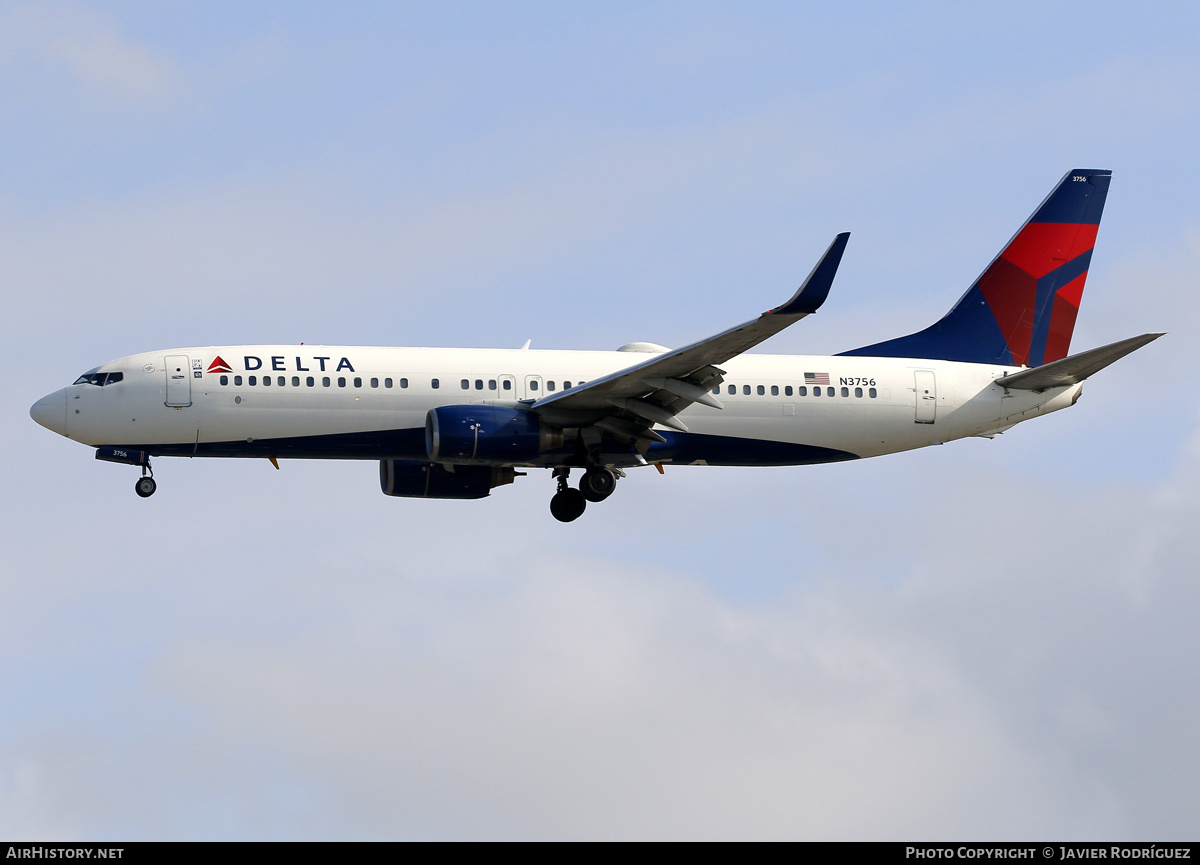 Aircraft Photo of N3756 | Boeing 737-832 | Delta Air Lines | AirHistory.net #689378