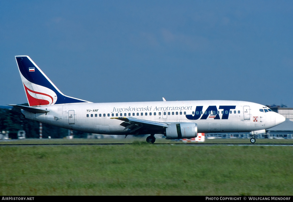 Aircraft Photo of YU-ANF | Boeing 737-3H9 | JAT Yugoslav Airlines - Jugoslovenski Aerotransport | AirHistory.net #689445