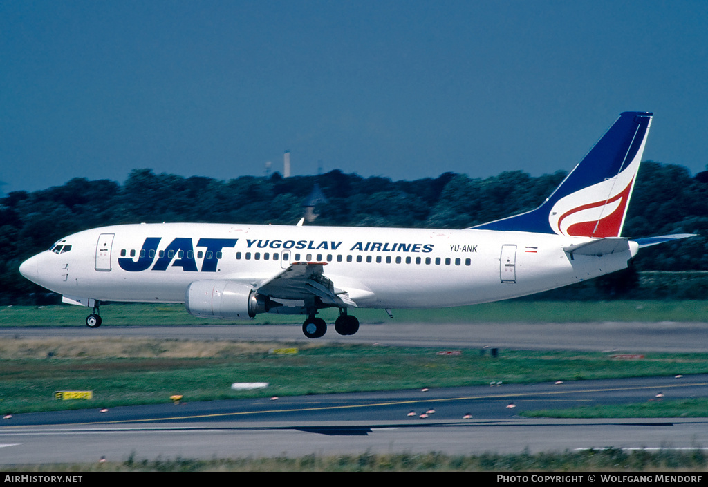 Aircraft Photo of YU-ANK | Boeing 737-3H9 | JAT Yugoslav Airlines - Jugoslovenski Aerotransport | AirHistory.net #689468