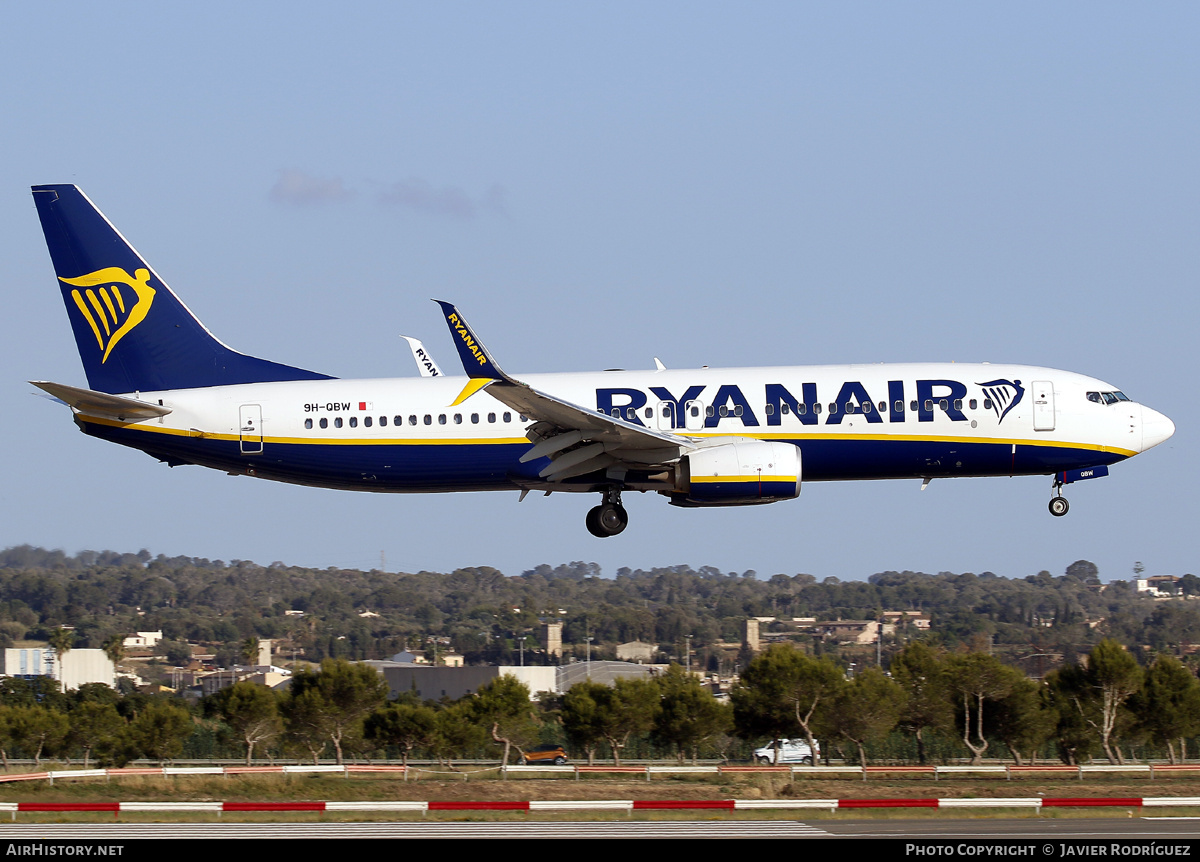 Aircraft Photo of 9H-QBW | Boeing 737-8AS | Ryanair | AirHistory.net #689475