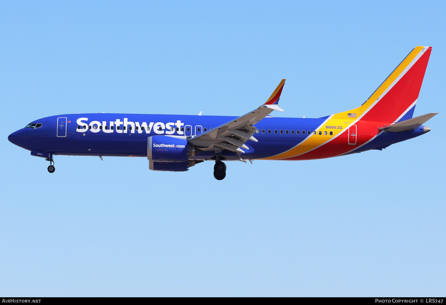 Aircraft Photo of N8863Q | Boeing 737-8 Max 8 | Southwest Airlines | AirHistory.net #689525
