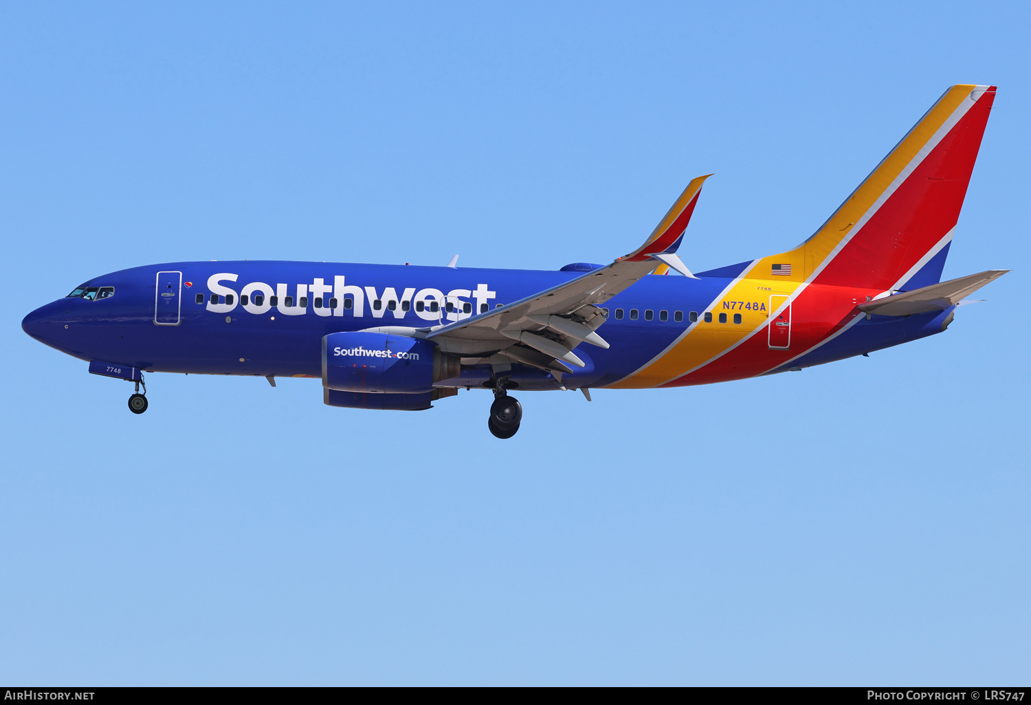 Aircraft Photo of N7748A | Boeing 737-7BD | Southwest Airlines | AirHistory.net #689551