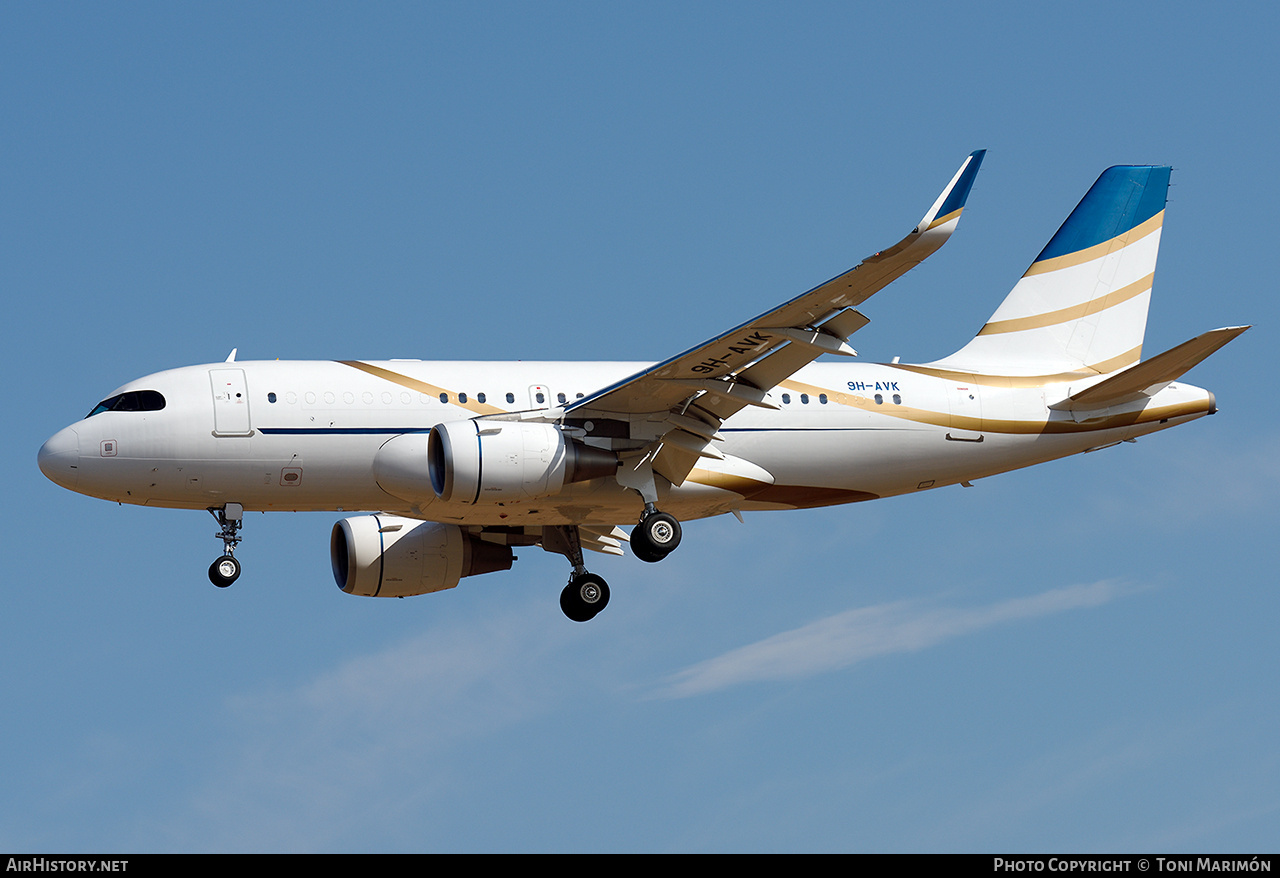 Aircraft Photo of 9H-AVK | Airbus ACJ319 (A319-115/CJ) | AirHistory.net #690006