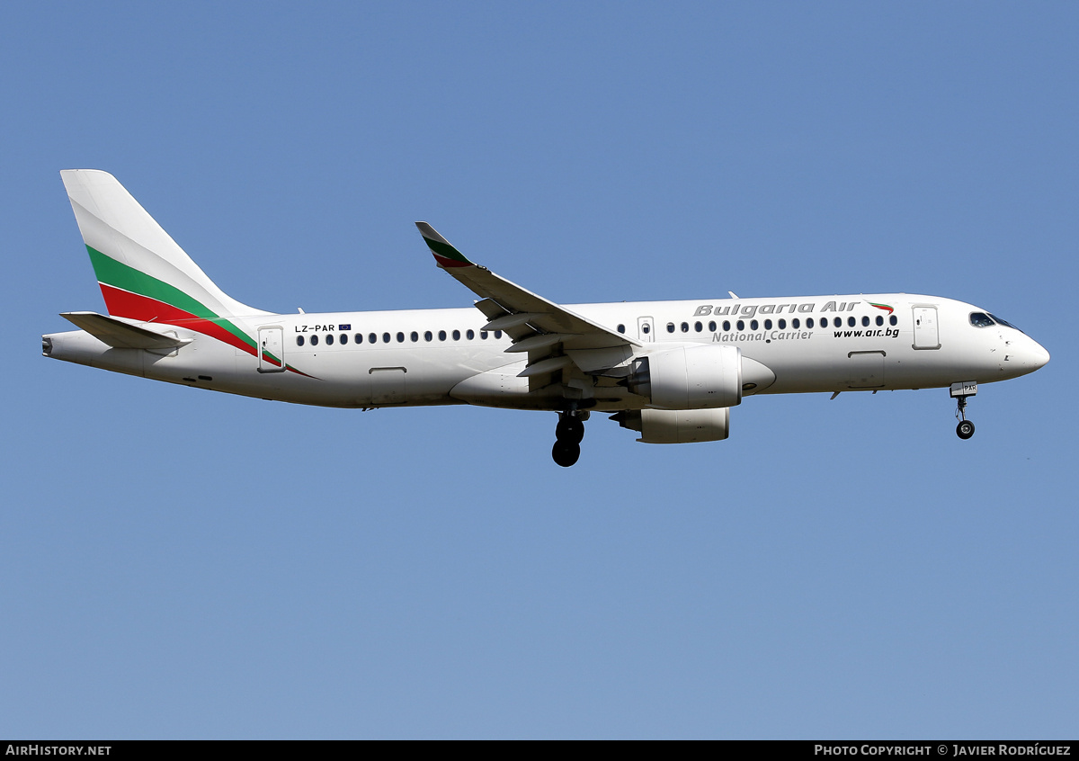 Aircraft Photo of LZ-PAR | Airbus A220-371 (BD-500-1A11) | Bulgaria Air | AirHistory.net #690010