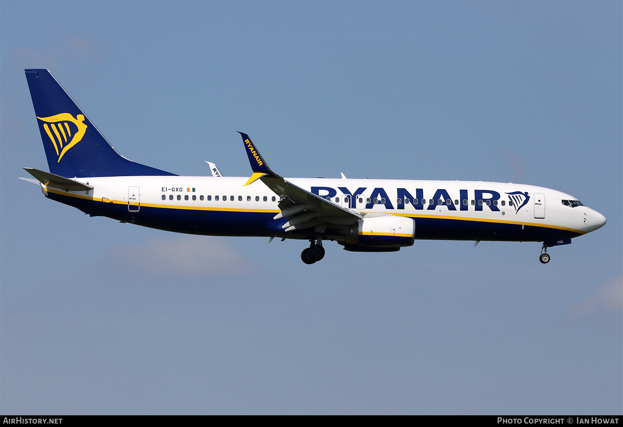 Aircraft Photo of EI-GXG | Boeing 737-800 | Ryanair | AirHistory.net #690138