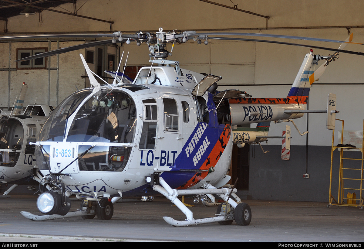 Aircraft Photo of LQ-BLT / S-863 | MBB BO-105CBS-4 | Policia | AirHistory.net #690301