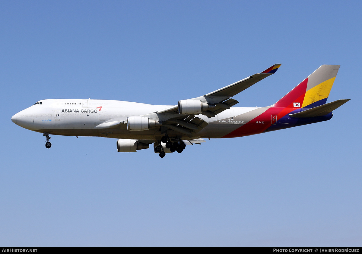 Aircraft Photo of HL7423 | Boeing 747-48EM | Asiana Airlines Cargo | AirHistory.net #690397