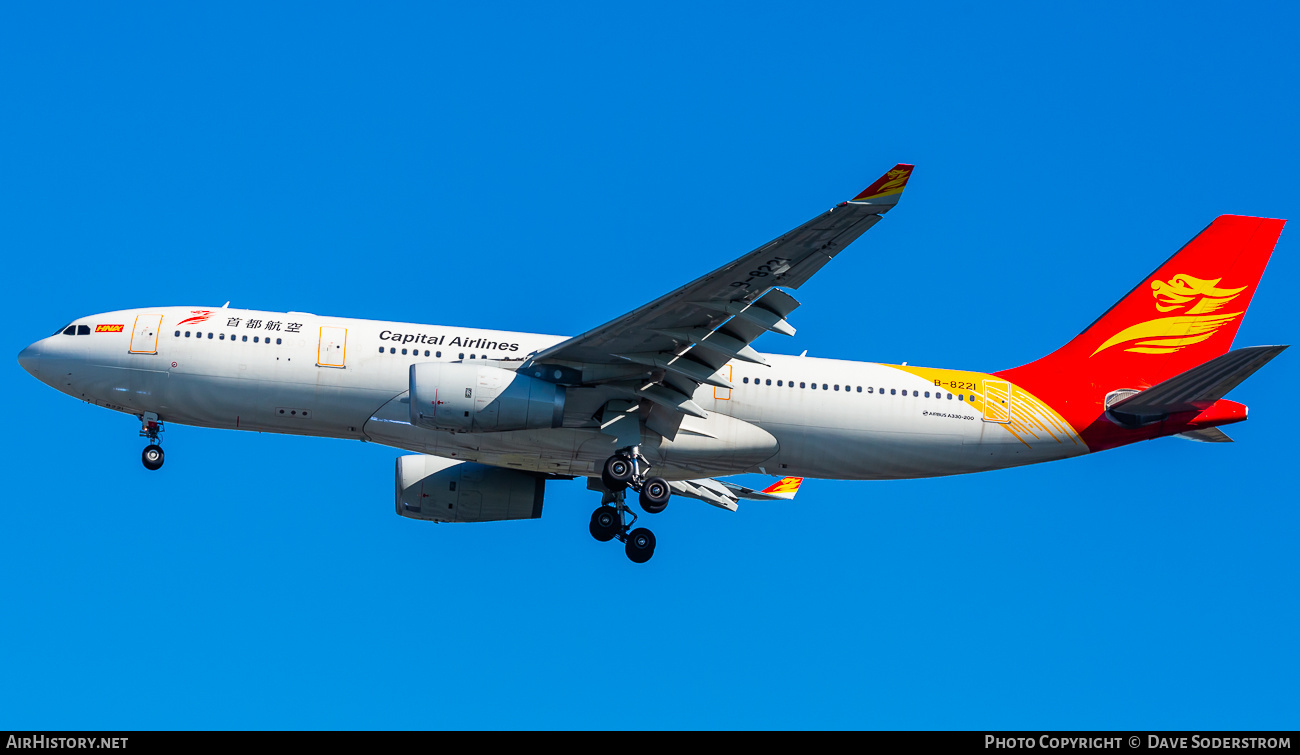 Aircraft Photo of B-8221 | Airbus A330-243 | Capital Airlines | AirHistory.net #690613