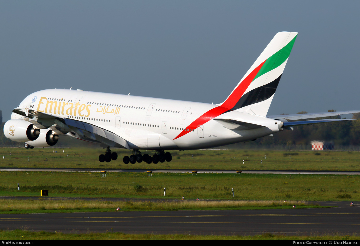 Aircraft Photo of A6-EDQ | Airbus A380-861 | Emirates | AirHistory.net #690659