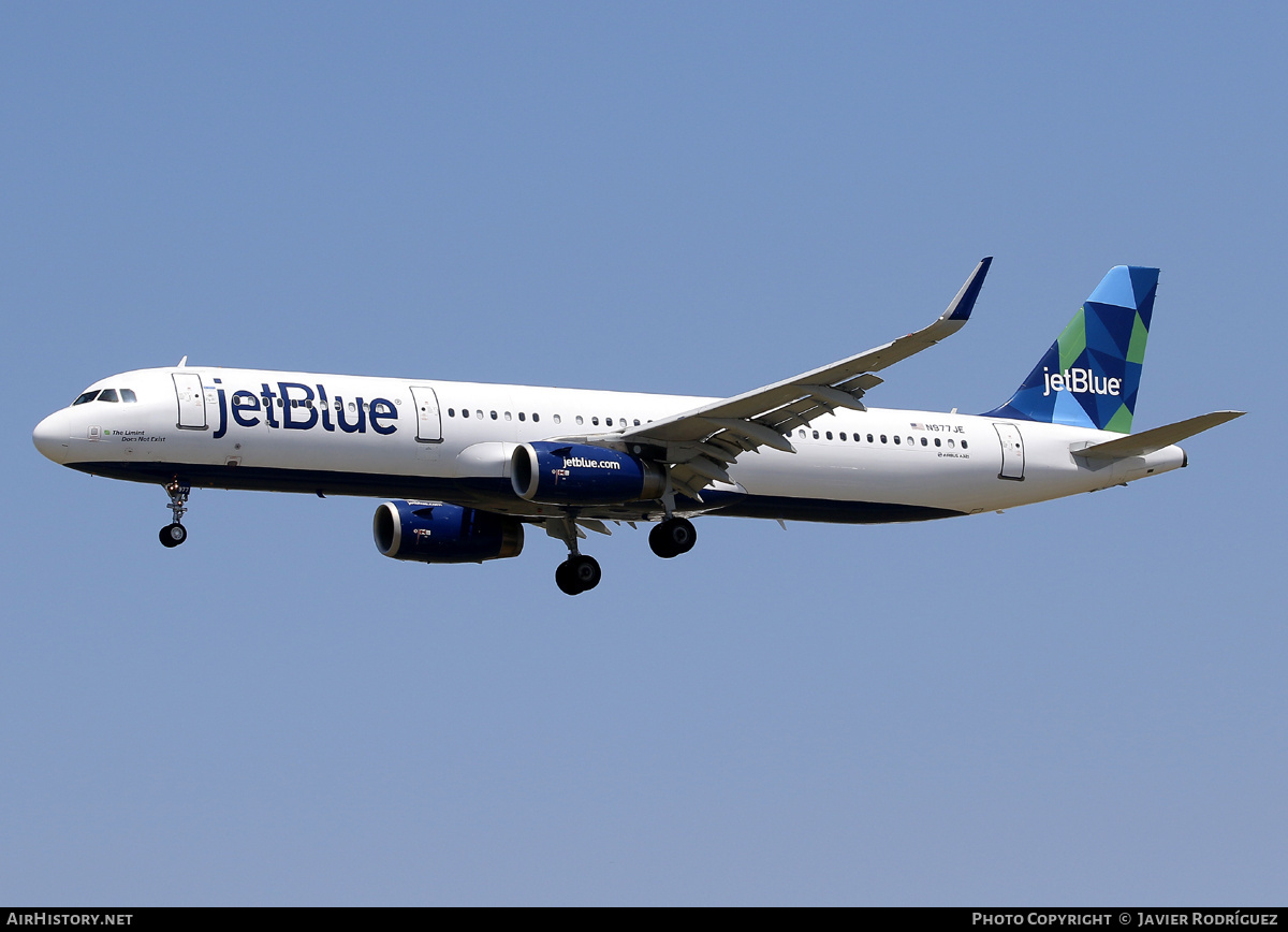 Aircraft Photo of N977JE | Airbus A321-231 | JetBlue Airways | AirHistory.net #690725