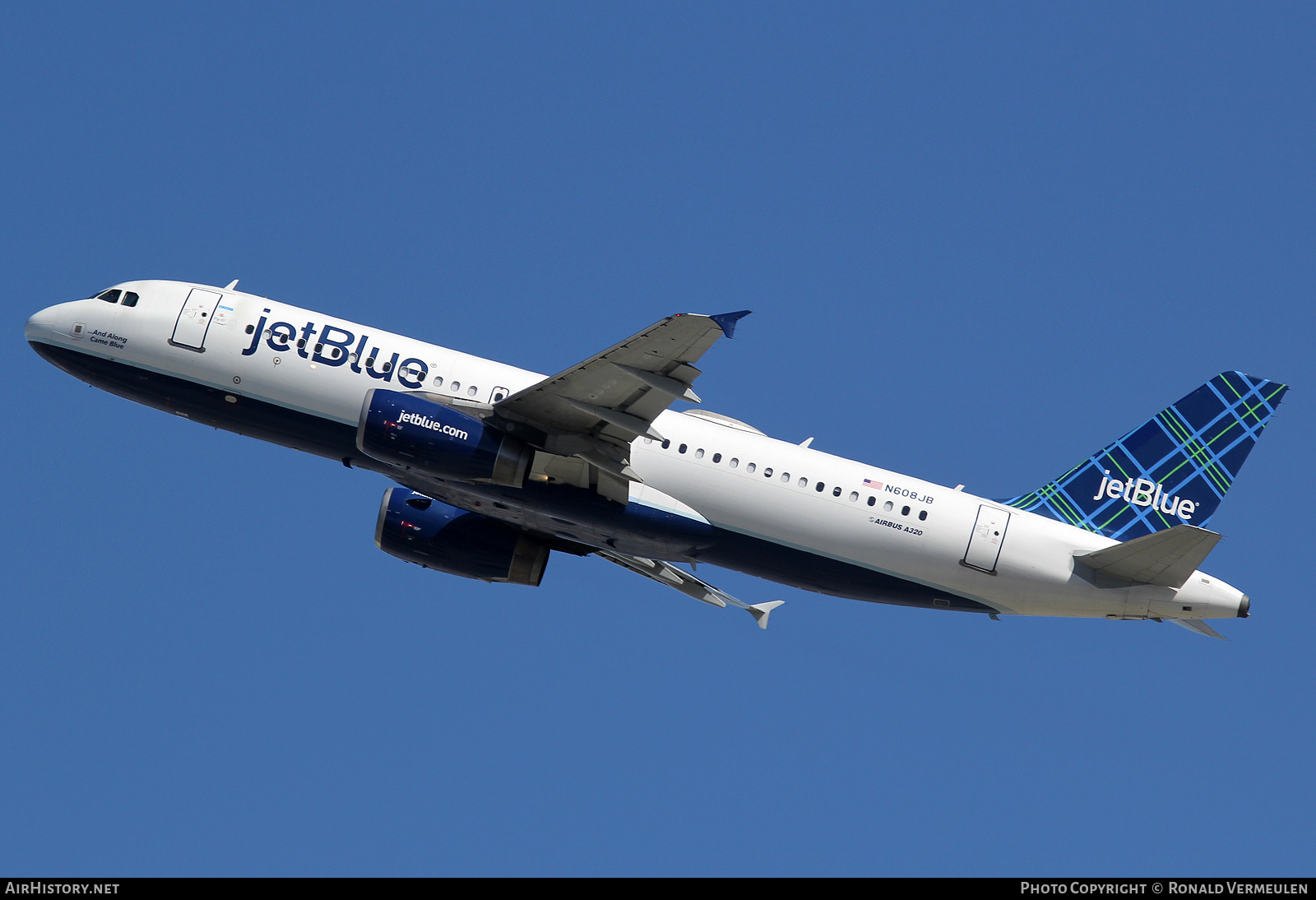 Aircraft Photo of N608JB | Airbus A320-232 | JetBlue Airways | AirHistory.net #690852
