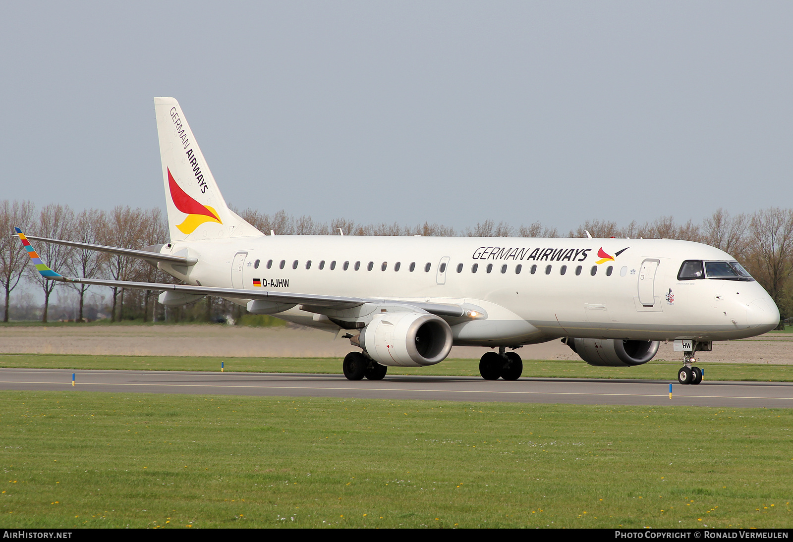 Aircraft Photo of D-AJHW | Embraer 190LR (ERJ-190-100LR) | German Airways | AirHistory.net #691009