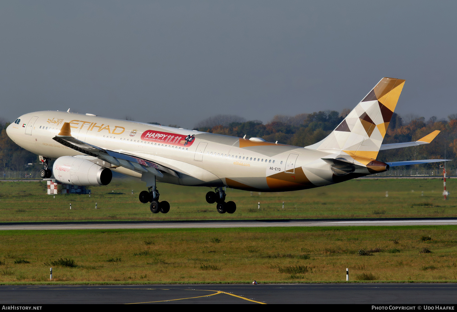 Aircraft Photo of A6-EYD | Airbus A330-243 | Etihad Airways | AirHistory.net #691137