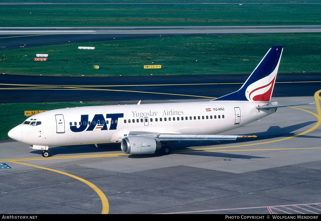 Aircraft Photo of YU-ANJ | Boeing 737-3H9 | JAT Yugoslav Airlines - Jugoslovenski Aerotransport | AirHistory.net #691300