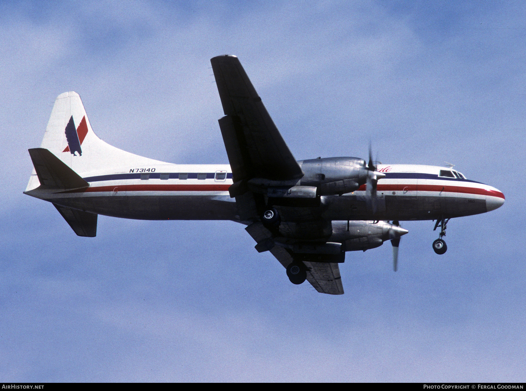 Aircraft Photo of N73140 | Convair 580 | American Eagle | AirHistory.net #691511