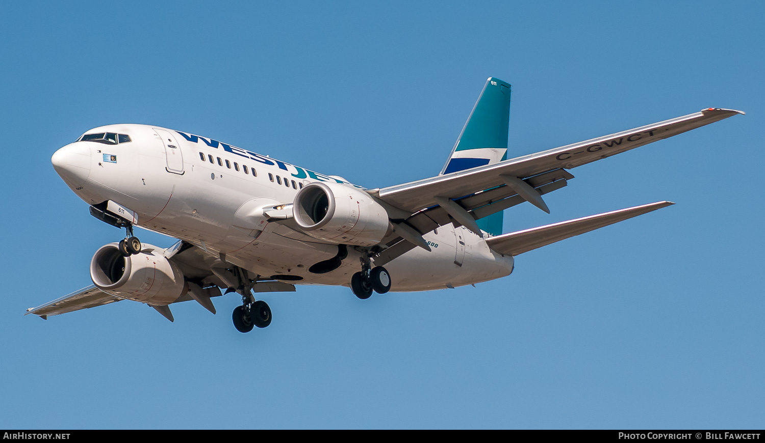 Aircraft Photo of C-GWCT | Boeing 737-6CT | WestJet | AirHistory.net #691633