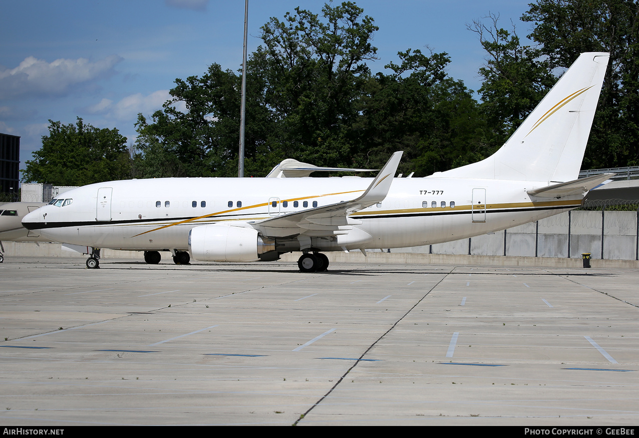 Aircraft Photo of T7-777 | Boeing 737-7EG BBJ | AirHistory.net #691650