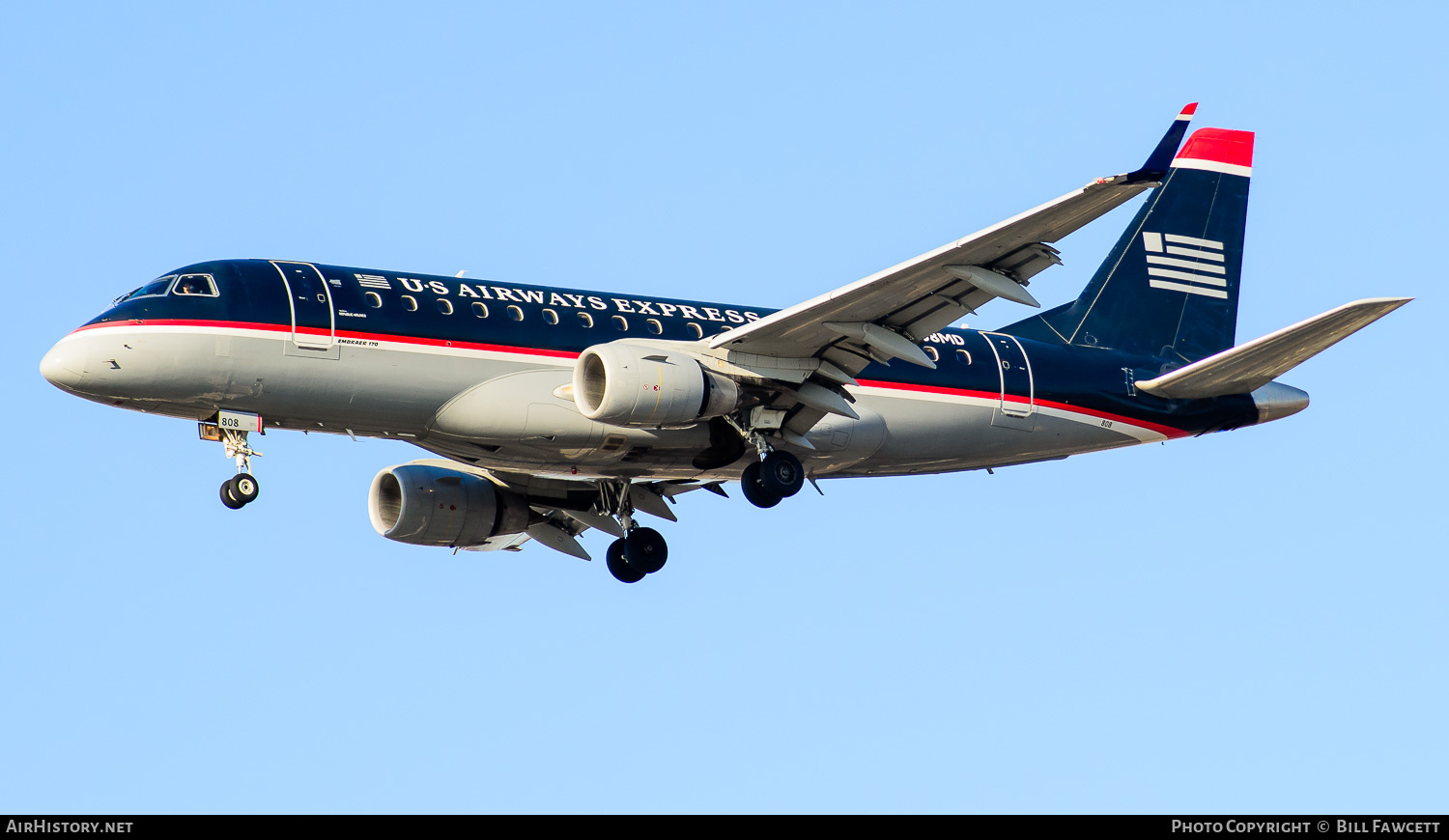Aircraft Photo of N808MD | Embraer 170SU (ERJ-170-100SU) | US Airways Express | AirHistory.net #691736