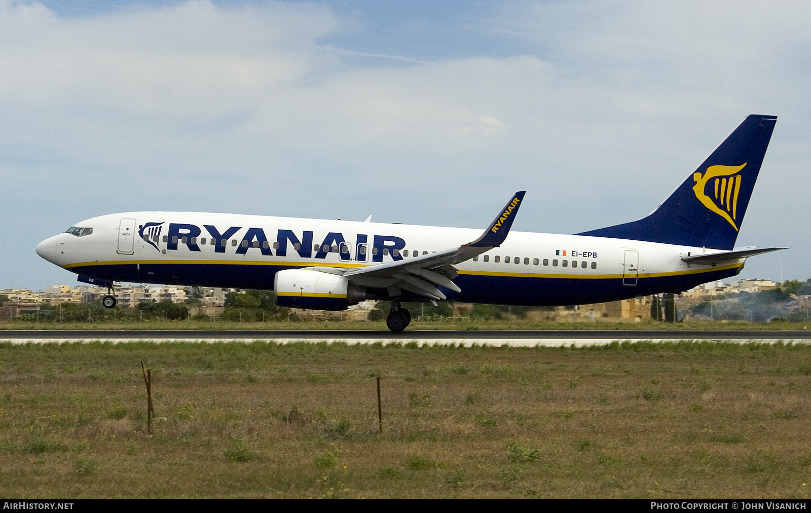 Aircraft Photo of EI-EPB | Boeing 737-8AS | Ryanair | AirHistory.net #691819