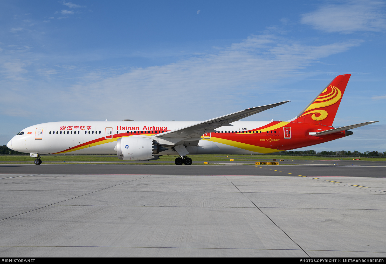 Aircraft Photo of B-1543 | Boeing 787-9 Dreamliner | Hainan Airlines | AirHistory.net #691888