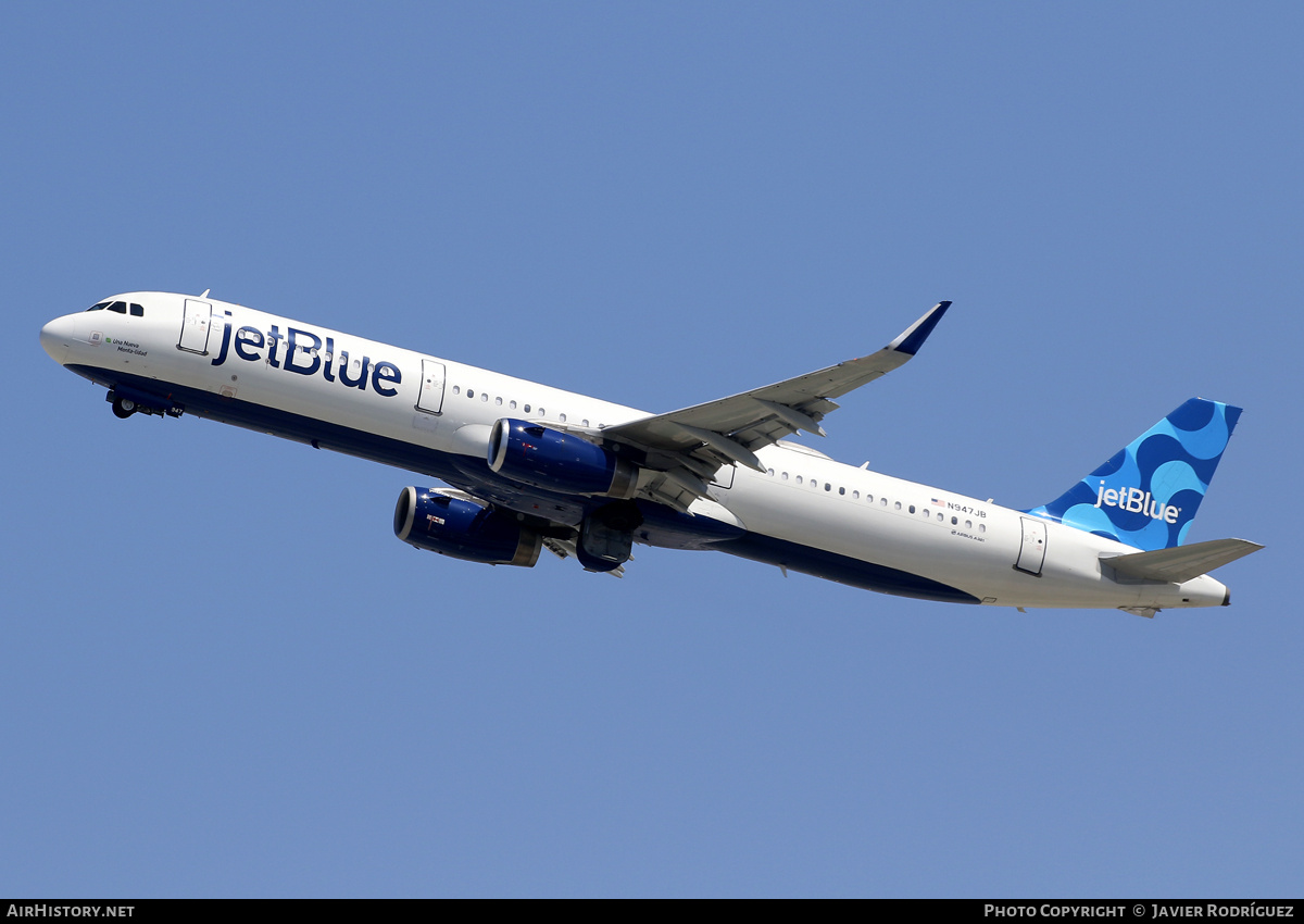 Aircraft Photo of N947JB | Airbus A321-231 | JetBlue Airways | AirHistory.net #691903