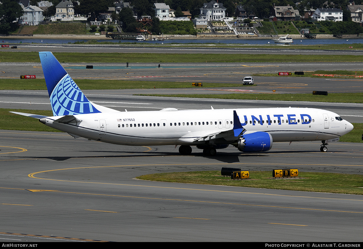 Aircraft Photo of N77552 | Boeing 737-9 Max 9 | United Airlines | AirHistory.net #692165