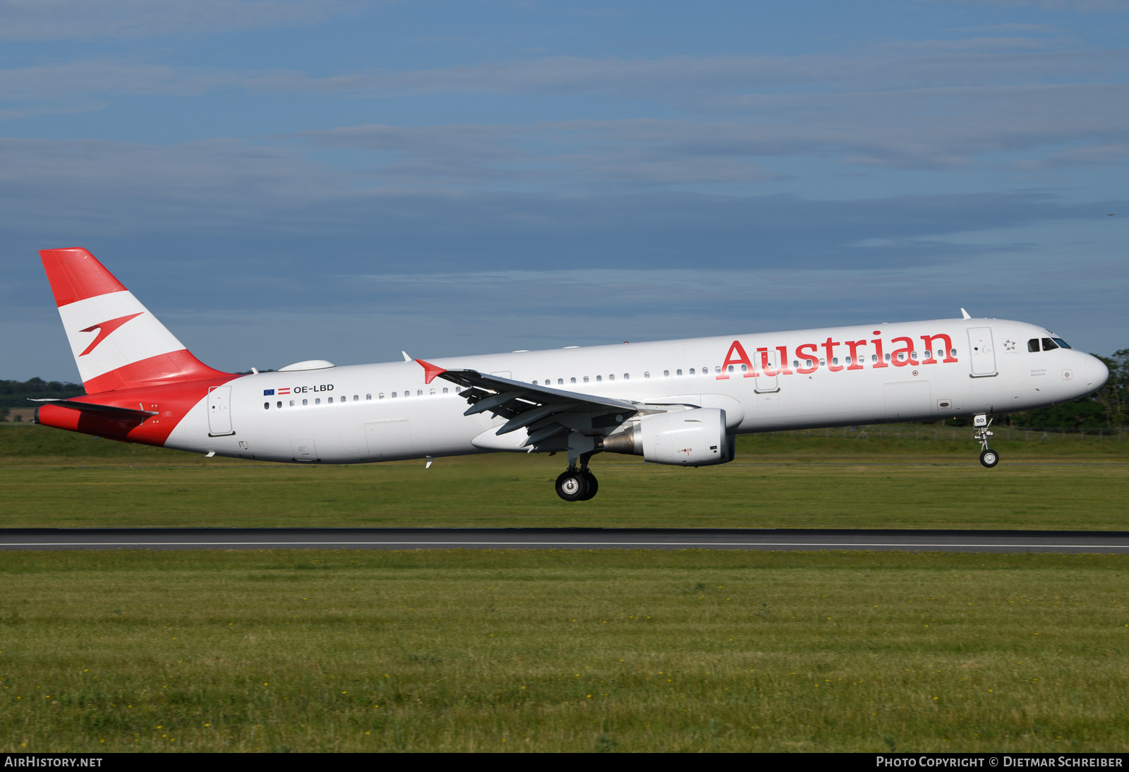 Aircraft Photo of OE-LBD | Airbus A321-211 | Austrian Airlines | AirHistory.net #692288