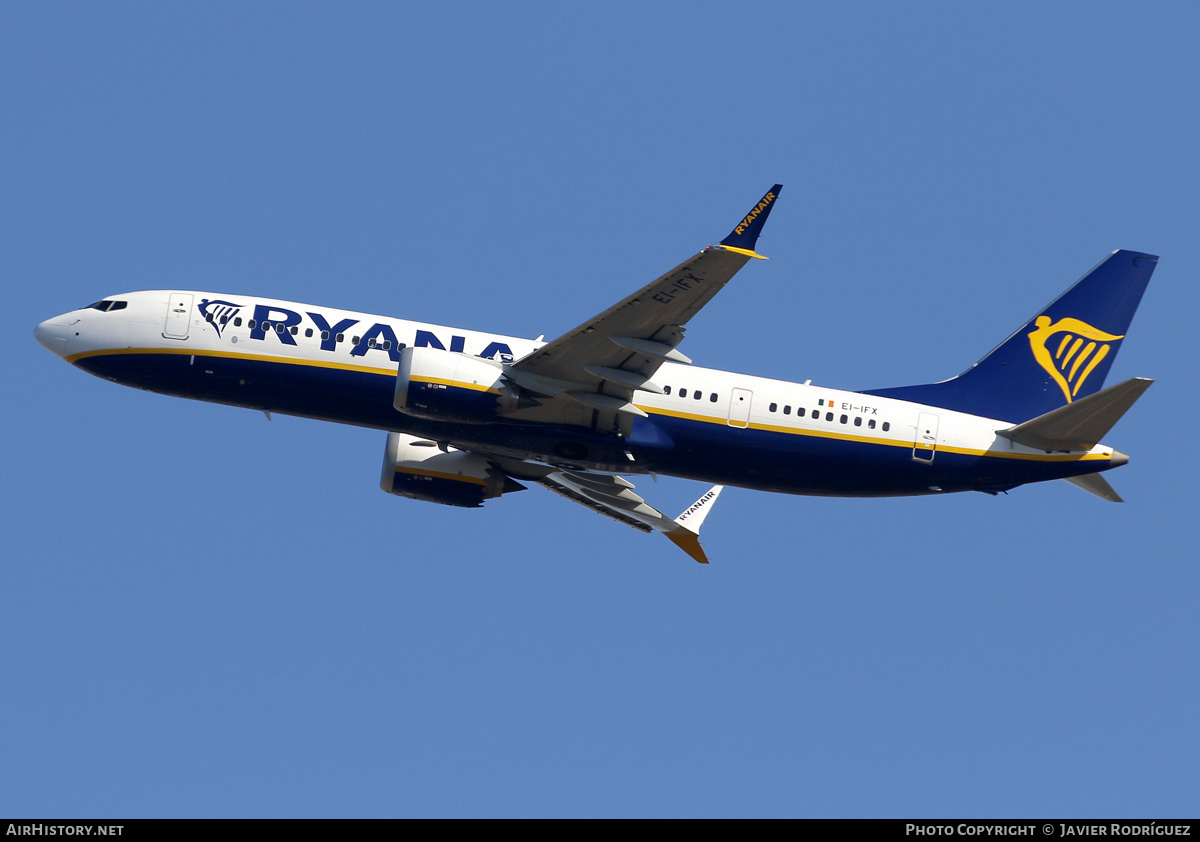 Aircraft Photo of EI-IFX | Boeing 737-8200 Max 200 | Ryanair | AirHistory.net #692390