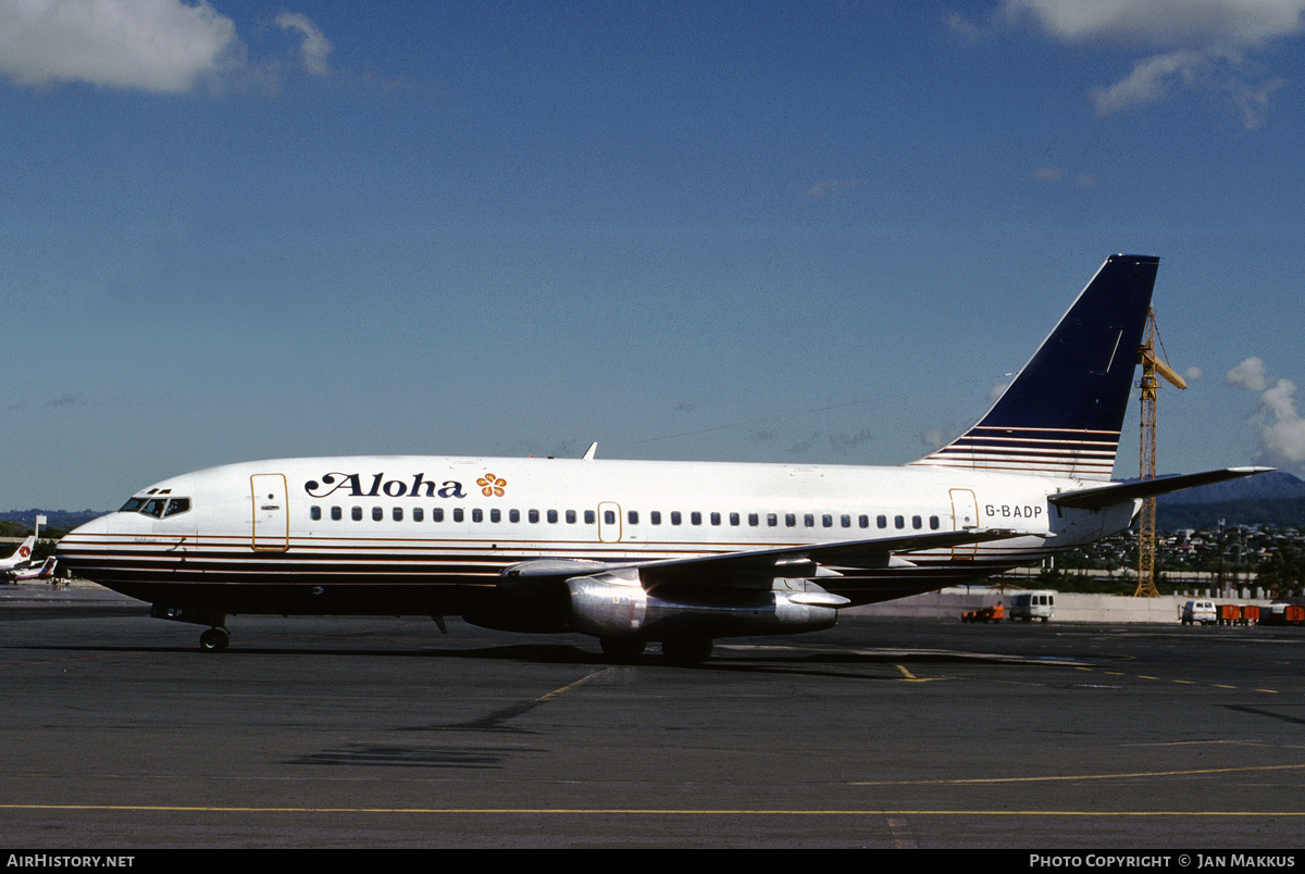 Aircraft Photo of G-BADP | Boeing 737-204/Adv | Aloha Airlines | AirHistory.net #692508
