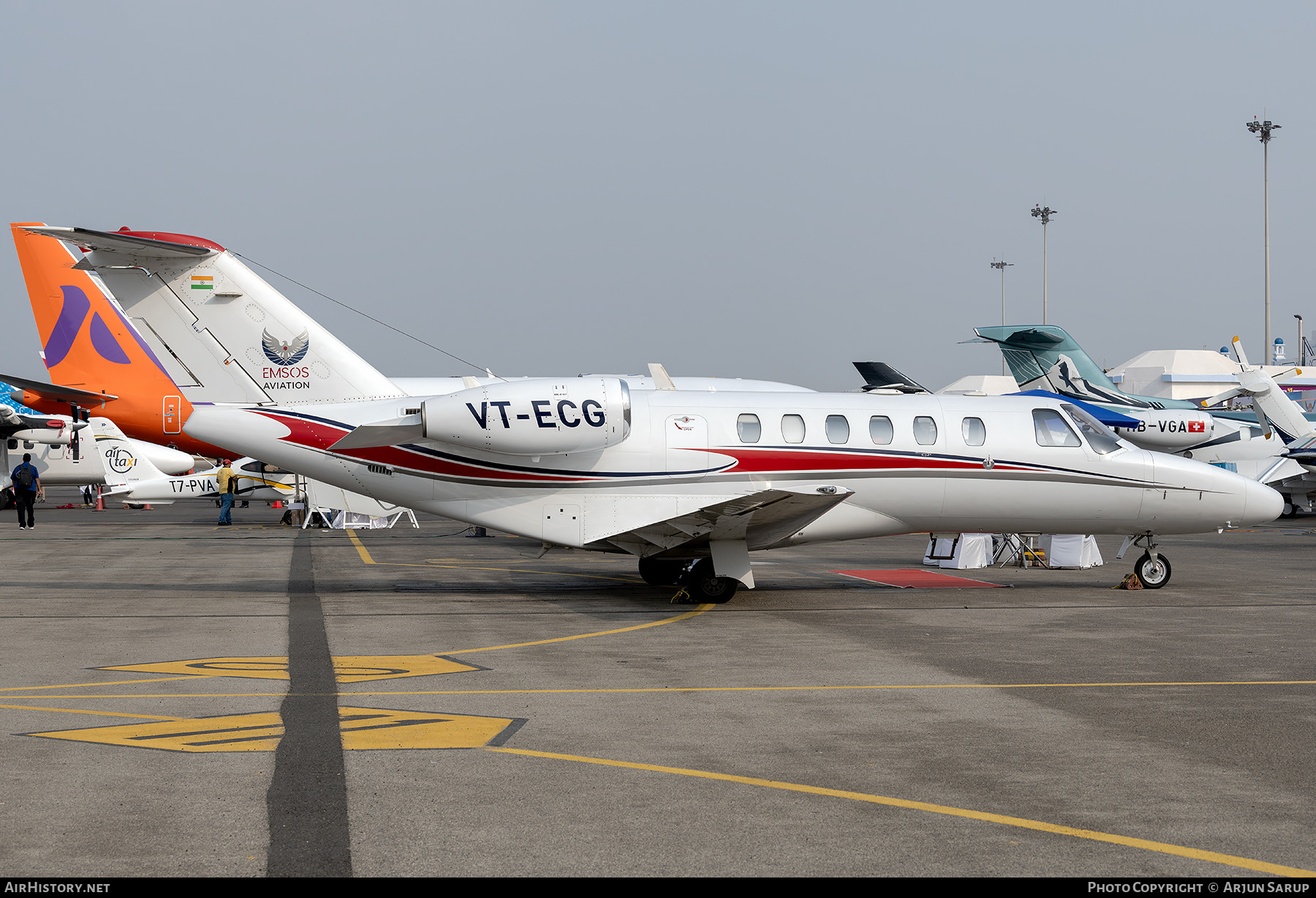 Aircraft Photo of VT-ECG | Cessna 525A CitationJet CJ2+ | EMSOS Aviation | AirHistory.net #692518