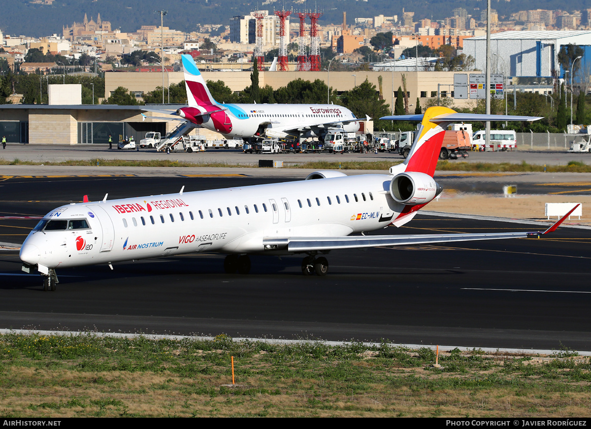 Aircraft Photo of EC-MLN | Bombardier CRJ-1000 (CL-600-2E25) | Iberia Regional | AirHistory.net #692519