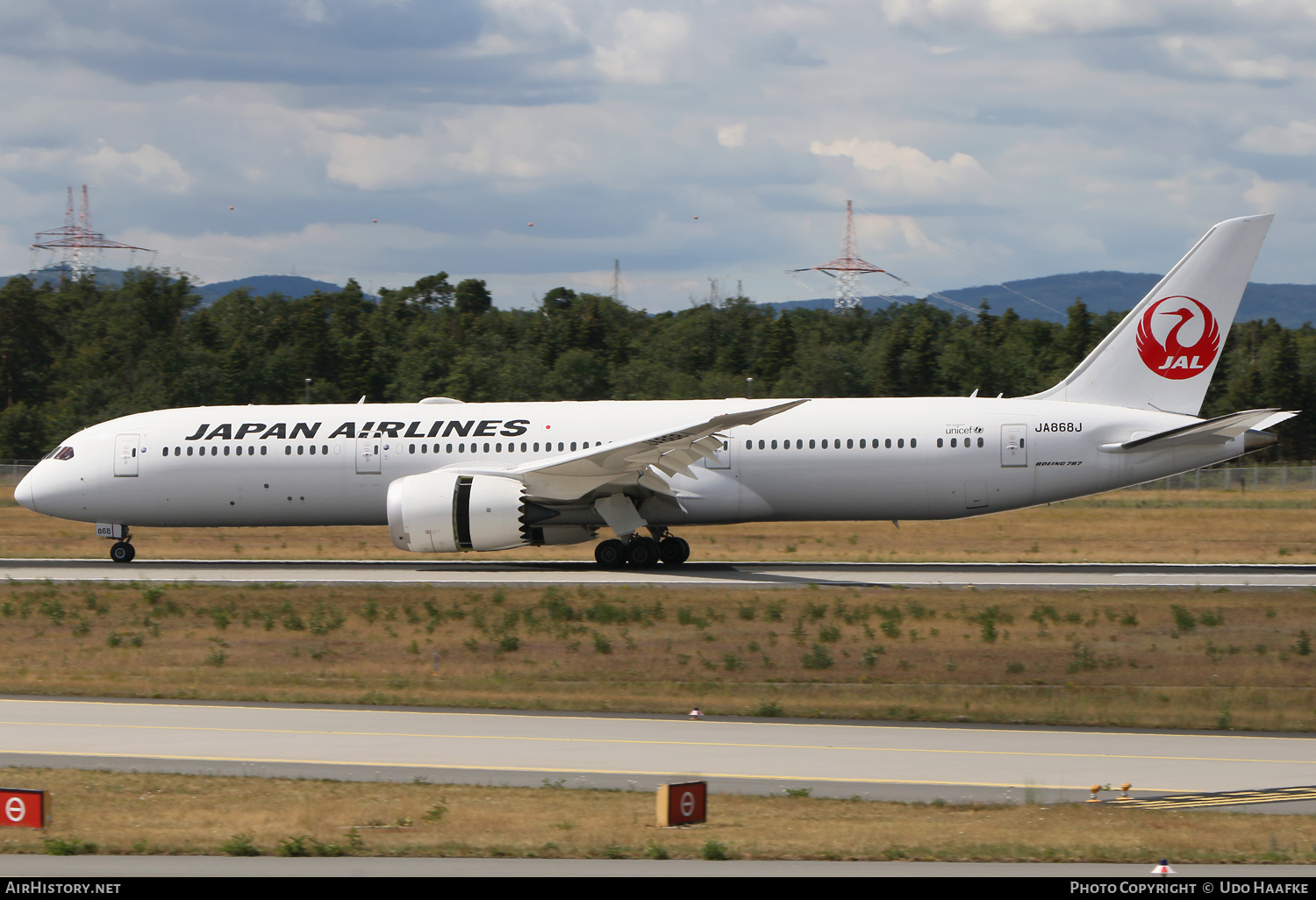 Aircraft Photo of JA868J | Boeing 787-9 Dreamliner | Japan Airlines - JAL | AirHistory.net #692776