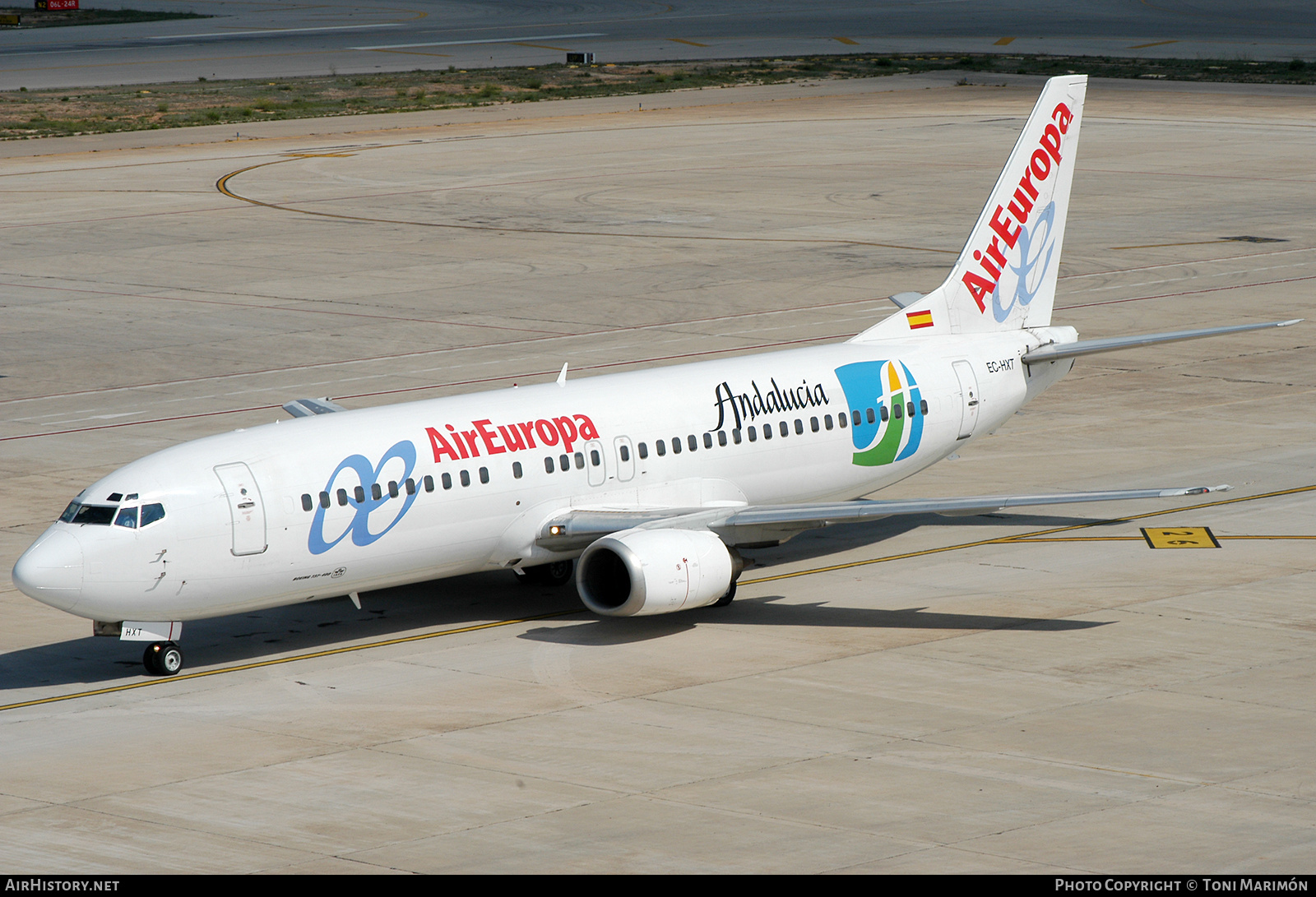 Aircraft Photo of EC-HXT | Boeing 737-4K5 | Air Europa | AirHistory.net #692900