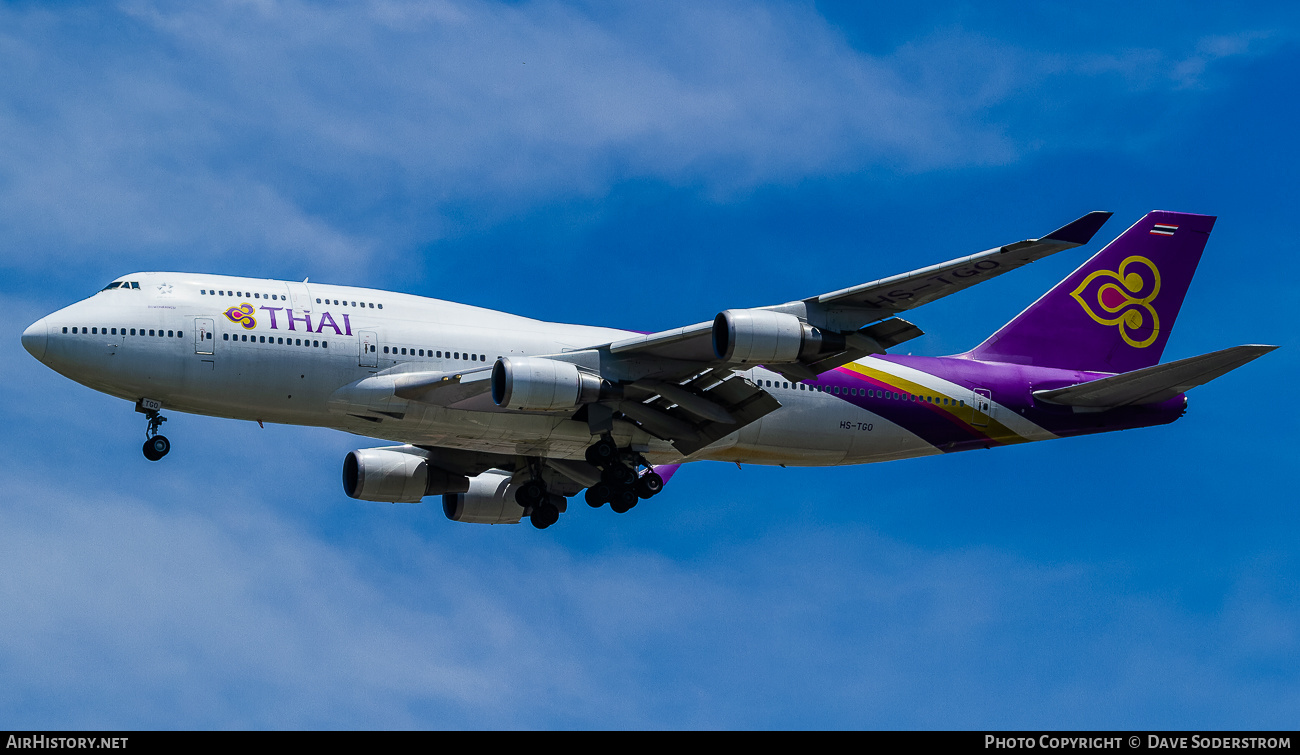 Aircraft Photo of HS-TGO | Boeing 747-4D7 | Thai Airways International | AirHistory.net #692906