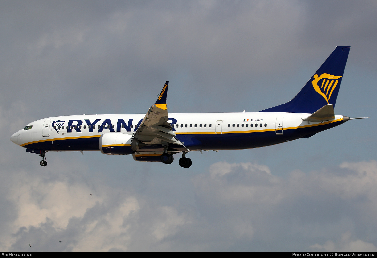 Aircraft Photo of EI-IHG | Boeing 737-8200 Max 200 | Ryanair | AirHistory.net #693126