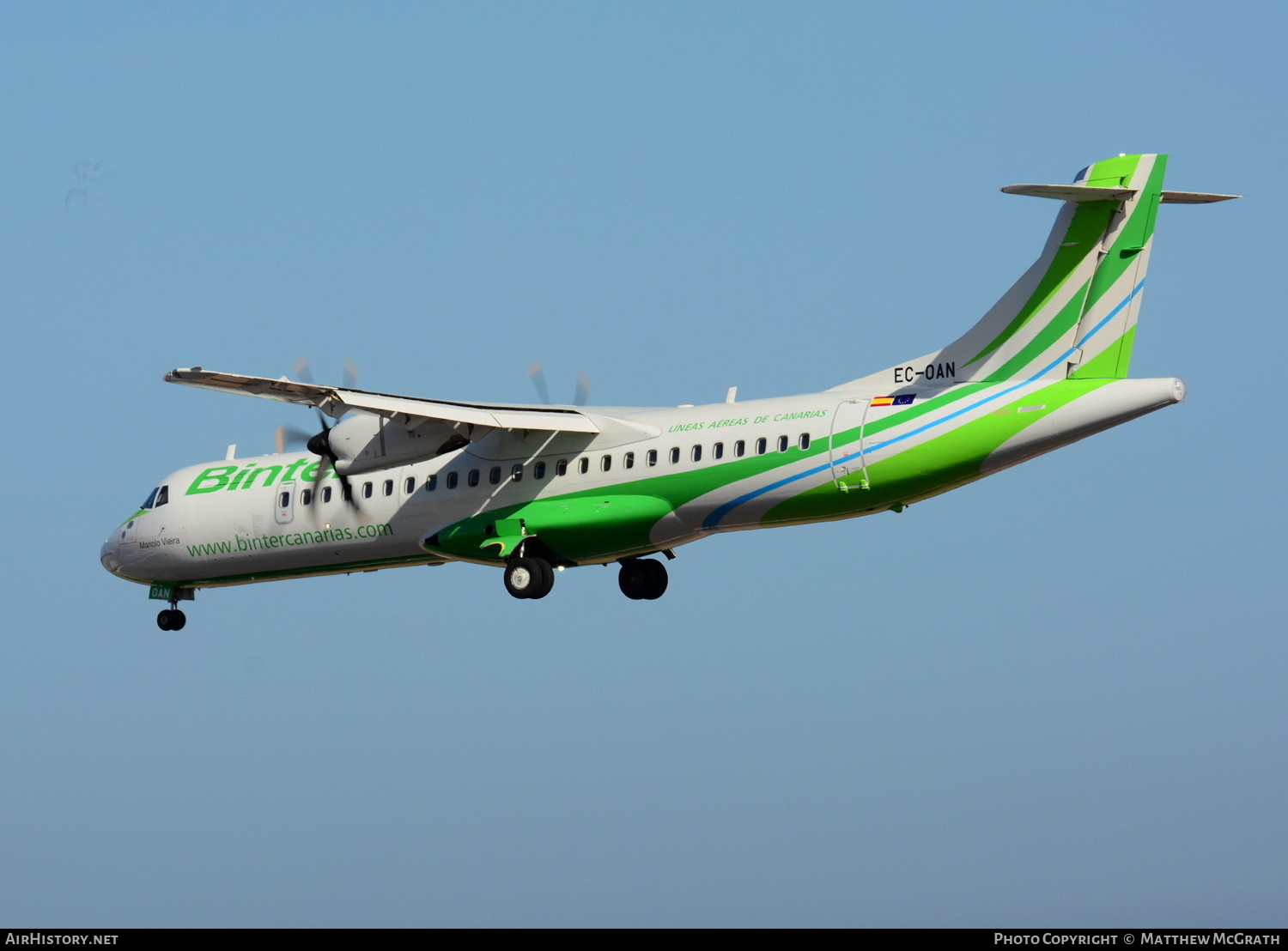 Aircraft Photo of EC-OAN | ATR ATR-72-600 (ATR-72-212A) | Binter Canarias | AirHistory.net #693209