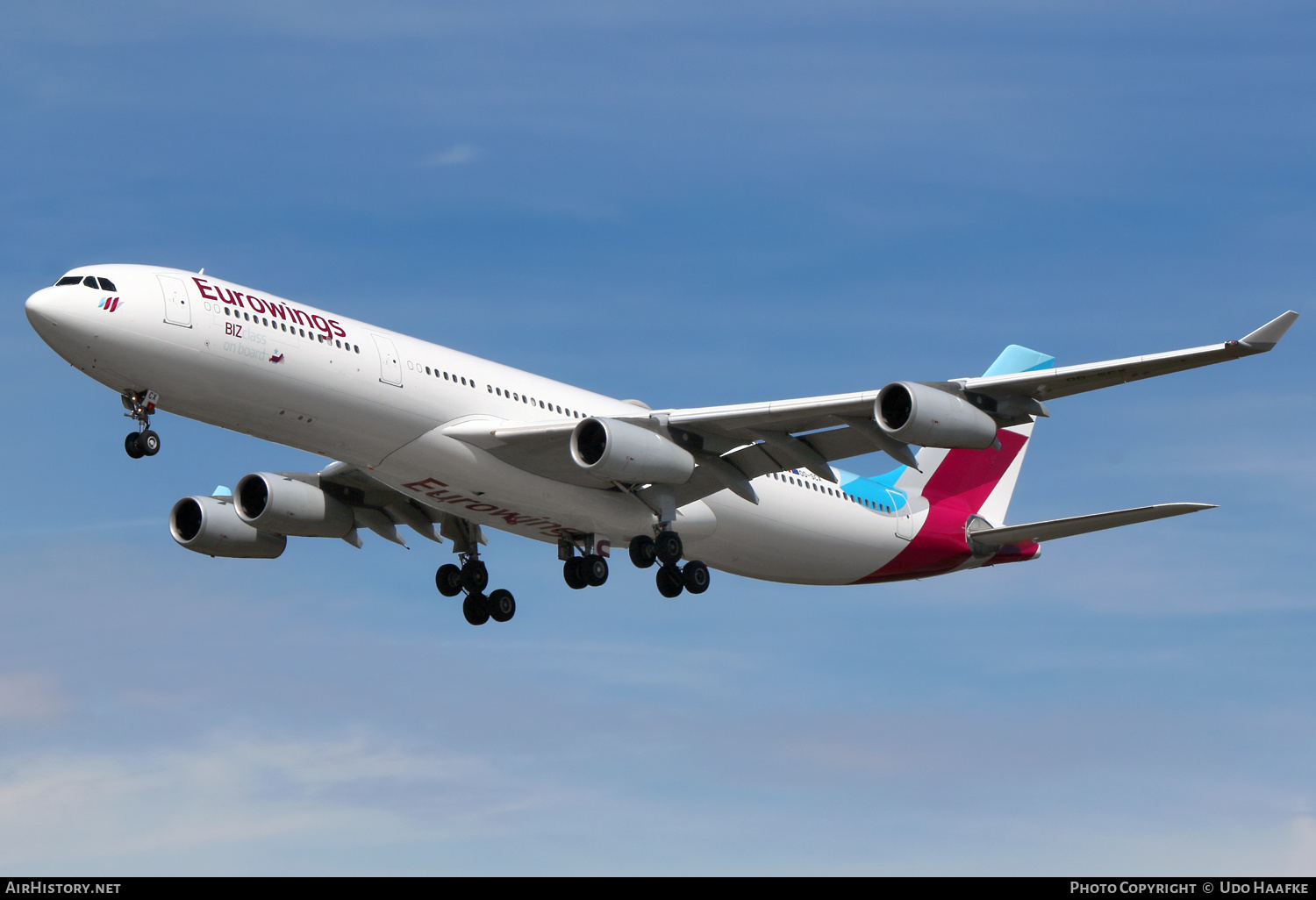 Aircraft Photo of OO-SCX | Airbus A340-313X | Eurowings | AirHistory.net #693259
