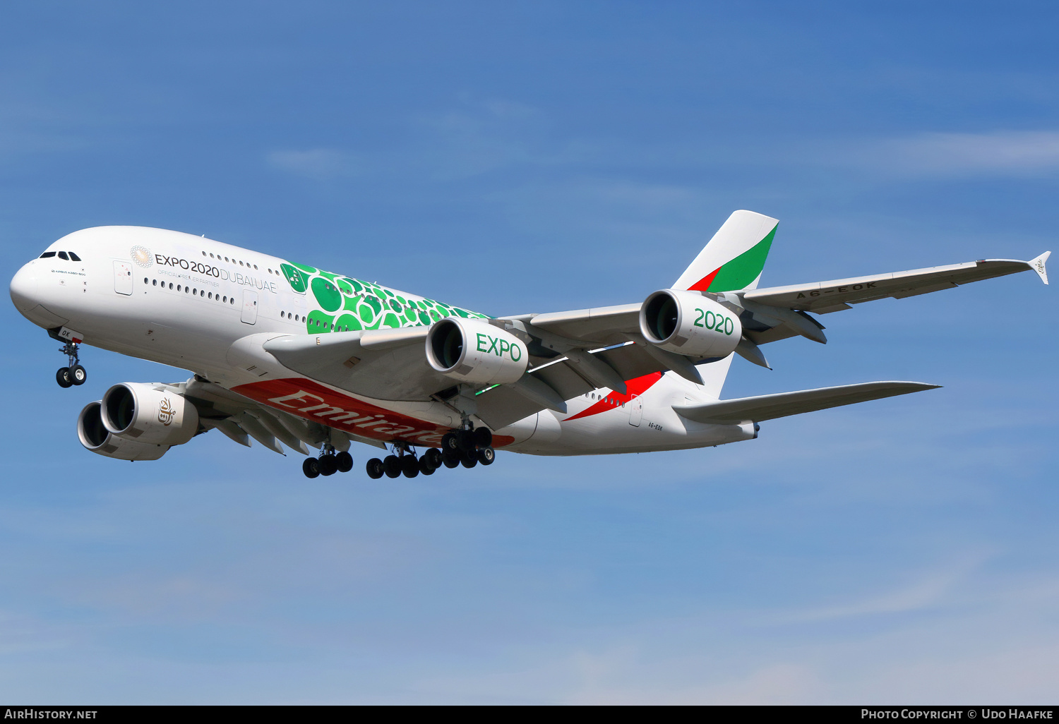 Aircraft Photo of A6-EOK | Airbus A380-861 | Emirates | AirHistory.net #693272