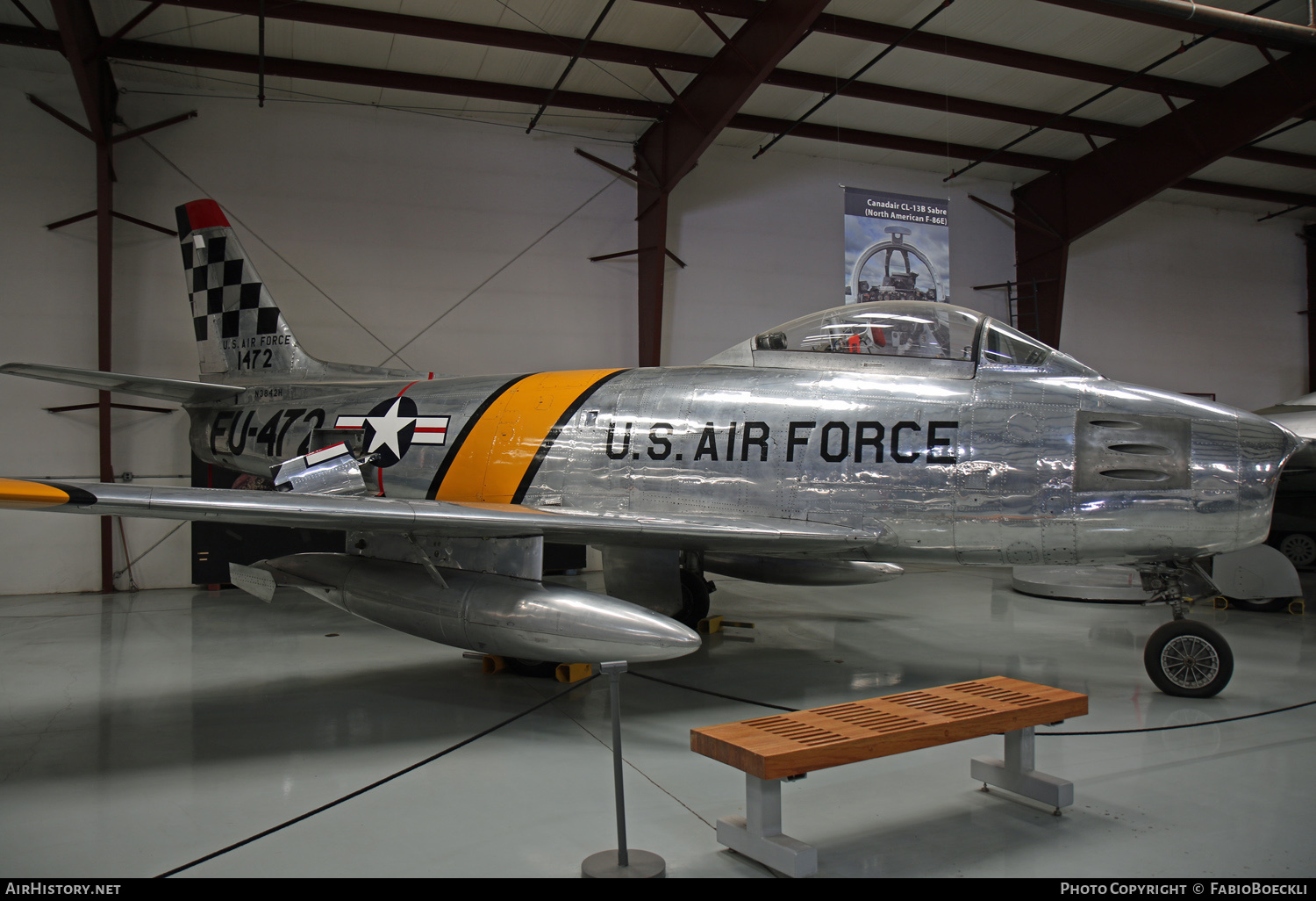 Aircraft Photo of N3842H / 1472 | Canadair CL-13B Sabre 6 | USA - Air Force | AirHistory.net #693665