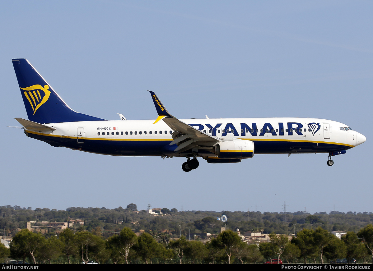 Aircraft Photo of 9H-QCX | Boeing 737-8AS | Ryanair | AirHistory.net #694155