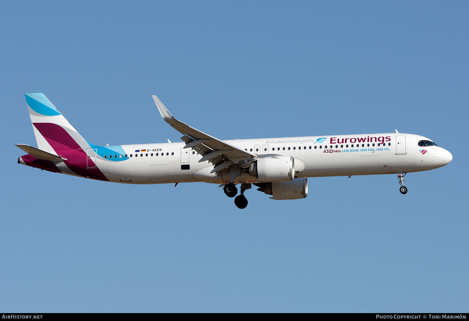 Aircraft Photo of D-AEEB | Airbus A321-251NX | Eurowings | AirHistory.net #694237