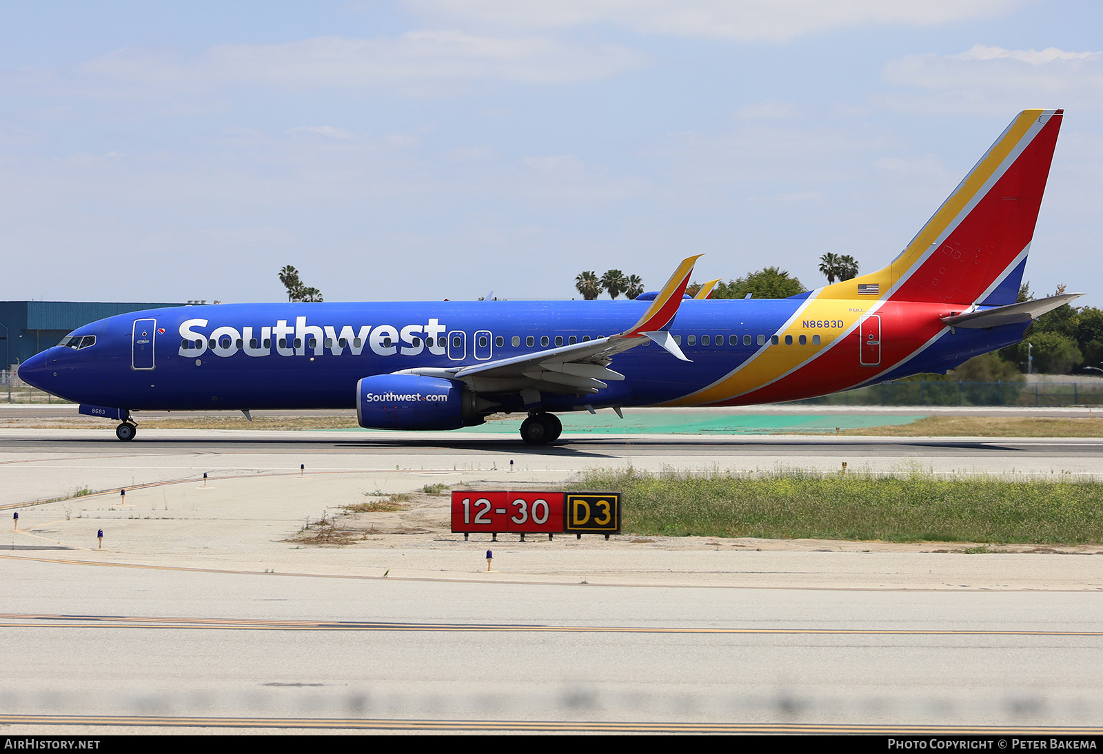 Aircraft Photo of N8683D | Boeing 737-8H4 | Southwest Airlines | AirHistory.net #694330