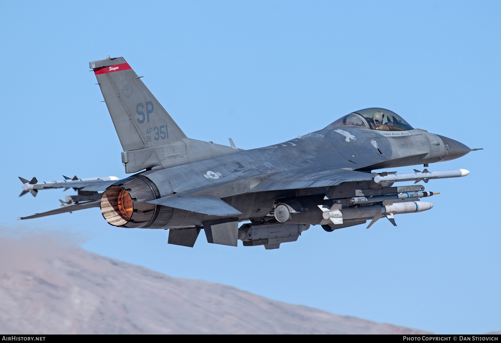 Aircraft Photo of 91-0351 / AF91-351 | General Dynamics F-16CM Fighting Falcon | USA - Air Force | AirHistory.net #694356