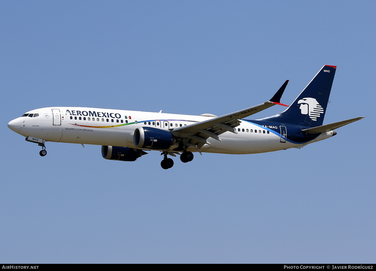 Aircraft Photo of XA-MAQ | Boeing 737-8 Max 8 | AeroMéxico | AirHistory.net #694434