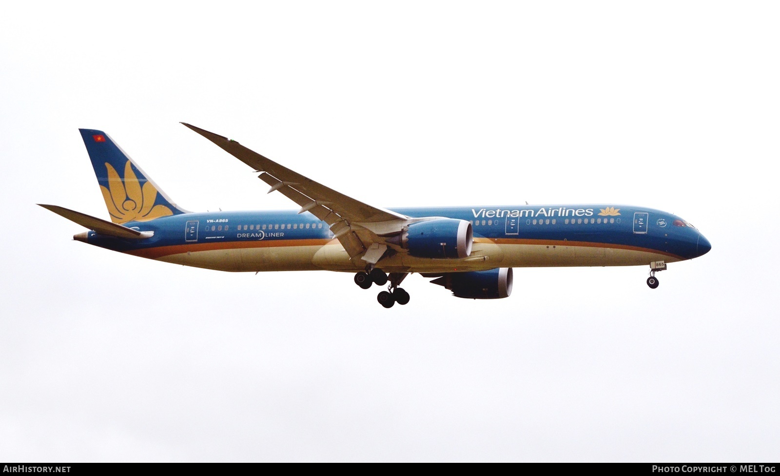 Aircraft Photo of VN-A865 | Boeing 787-9 Dreamliner | Vietnam Airlines | AirHistory.net #694448